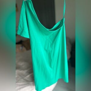 COS One sleeve teal t-shirt dress